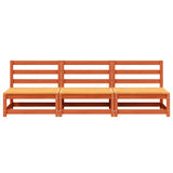 Garden Sofa Wax Brown Solid pine wood 70 x 70 x 67 cm Modular 837932