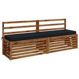 2-Piece Bench Cushions SOEST 2 pcs 100% Polyester Dark Blue 950021