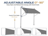 78.7"D x 47.2"W x"H Retractable Awning Grey 69364958