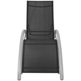 Sun Lounger Aluminium Black 42159