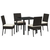 Garden Dining Set 5 pcs Cream Powder-Coated Steel 3379220