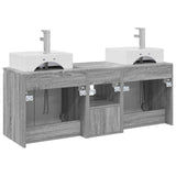 Bathroom Cabinet Set 3 pcs Grey Sonoma 49.5 x 41 x 62.5 cm 3405653