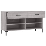 Shoe Bench Grey Sonoma 102x35x55 cm Engineered Wood 829746