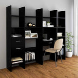 Book Cabinet Black 40x35x180 cm Engineered Wood 803417