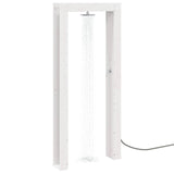 Outdoor Shower 226 cm Solid Pine Wood and Stainless Steel White 886337