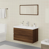 Bathroom Furniture Set Brown Oak Engineered Wood 3120350