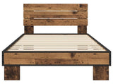 Bed Frame with Headboard Old Wood 80 x 200 cm Engineered Wood 8009091