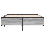 Bed Frame without Mattress Grey Sonoma 150x200 cm King Size 3279795