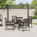 Garden Dining Set 5 pcs Brown Poly rattan 3334944