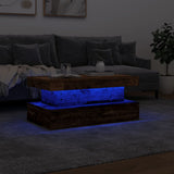Coffee Table with LED Lights Old Wood 90x50x40 cm 857714