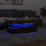 ZNTS Coffee Table with LED Lights Old Wood 90x50x40 cm 857714