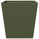 ZNTS Garden Planter Olive Green 40x40x40 cm Steel 851058