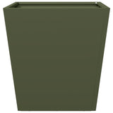 ZNTS Garden Planter Olive Green 40x40x40 cm Steel 851058