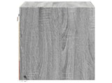 Wall-mounted Bedside Cabinets with LED Lights 2 pcs Grey Sonoma 852086