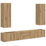 Wall Mounted TV cabinets 5 pcs Artisan Oak Engineered Wood 3328960