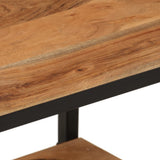 Wall Shelf 40x30x50 cm Solid Wood Acacia and Iron 372749