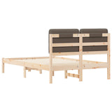 Bed Frame with Upholstered Headboard Taupe 120 x 190 cm 877997