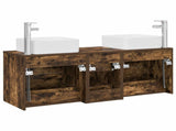 Bathroom Cabinet Set 3 pcs Smoked Oak 49.5 x 41 x 63 cm 3405831