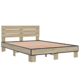 Bed Frame without Mattress Sonoma Oak 140x190 cm 3280168