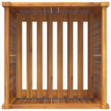 Garden Planter with Liner 50x50x75 cm Solid Wood Acacia 366444