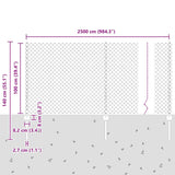 Fence and Post Green 1 x 25 m Steel 3336248