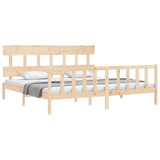 Bed Frame without Mattress 200x200 cm Solid Wood Pine 3193356