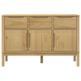 Sideboard FLORO Wax Brown 114x43x74 cm Solid Wood Pine 374023