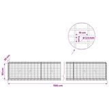 Gabion with 3.5 mm Wire and 5x10 cm Mesh 1100x30x50 cm 3462712