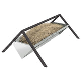 Livestock Feeding Trough Silver 111 x 76 x 38 cm 874662