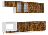 Kitchen Unit LYON 8 pcs Smoked Oak Engineered Wood 3438207
