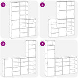 Side Cabinets 5 pcs ODDA 40x24x79 cm Solid Wood Pine 3365362