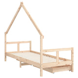 Kids Bed Frame with Drawers 80x200 cm Solid Wood Pine 834549