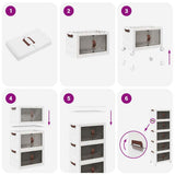 Stackable Storage Box with Wheels 5-Tier 28 L 48,5x29,5x139 cm 4012373