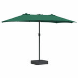 Garden Parasol Green 385 x 209 x 244 cm Polyester 42003284