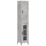 Highboard Concrete Grey 34,5x34x180 cm Engineered Wood 3200389