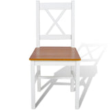 Dining Chairs 6 pcs White Pinewood 271497