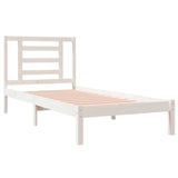 Bed Frame without Mattress White 90x190 cm Single Solid Wood Pine 3104314