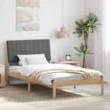 Bed Frame with Headboard Brown 100 x 200 cm Solid Pine Wood 878910