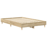 Bed Frame No Mattress Sonoma Oak 140x190 cm Engineered Wood 861059