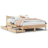 Bed Frame with Drawers 160x200 cm Solid Wood Pine 3301899
