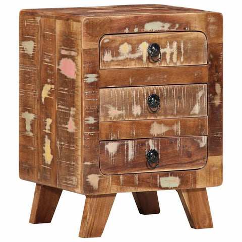 ZNTS Bedside Cabinet 37x32x50 cm Solid Wood Reclaimed 4104517