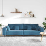 Velvet Sofa with Cushion Blue 208 cm Velvet 3335152