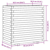 ZNTS Garden Planter Wax Brown 70x40x72 cm Solid Wood Pine 3282631