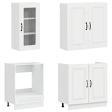 Kitchen Unit KALMAR 8 pcs High Gloss White Engineered Wood 3438375