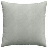 Sofa Pillows 2 pcs Light Grey 80 x 80 cm Corduroy Fabric 42014057