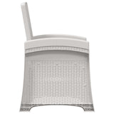 Reclining Garden Chair Rattan Look White PP 8011994