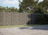 Gabion Basket with Cover 700x50x200 cm Galvanised Iron 3295172