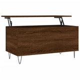 ZNTS Coffee Table Brown Oak 90x44.5x45 cm Engineered Wood 830979