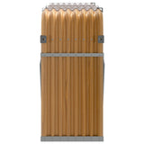 Log Holder Wood Look 180x45x100 cm Galvanised Steel 364584