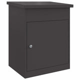 Parcel Drop Box with Storage Black 47.5 x 38 x 59 cm Steel 874940